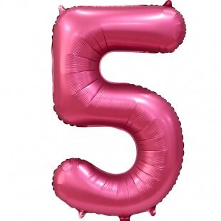 Цифра 5 сатин бордовая, 86 см