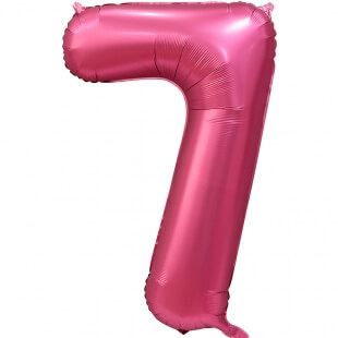 Цифра 7 сатин бордовая, 86 см