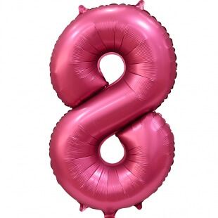 Цифра 8 сатин бордовая, 86 см