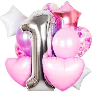 Композиция шаров для девочки Годовасие