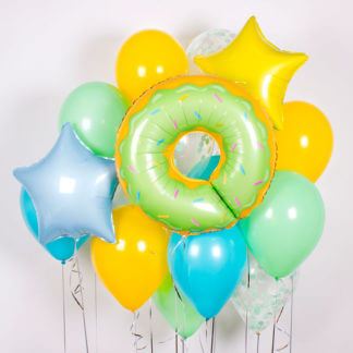 Композиция из воздушных шаров «Пончик»