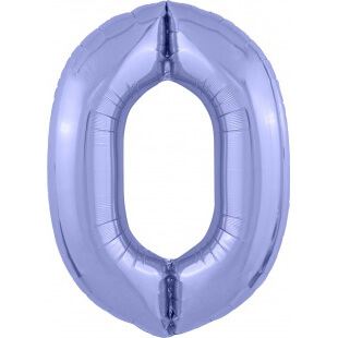 Шар цифра 0 сиреневая, 102 см
