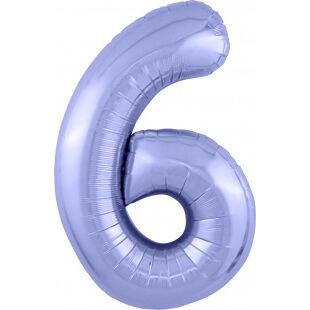 Цифра 6 сиреневая, 102 см