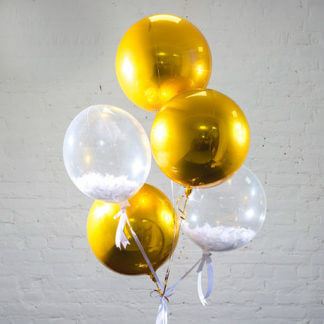 Воздушные шары Золотые сферы
