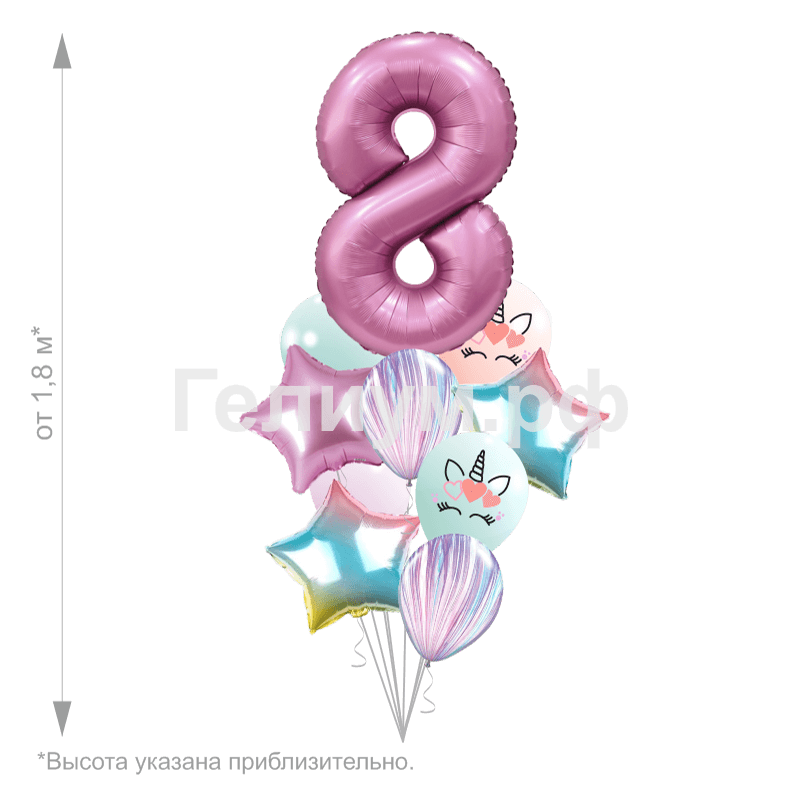 Воздушные шары с цифрой на выбор