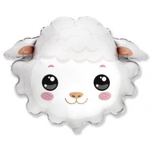 Шар (30''/76 см) Фигура, Голова, Нежная Овечка