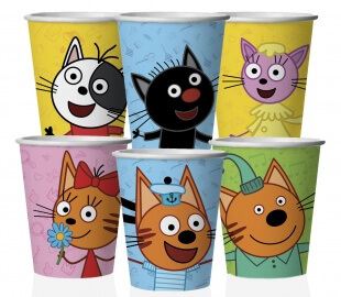 Стаканы Три кота, 6 шт