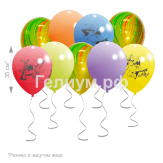 Шары под потолок Черепашки Ниндзя 10 шт