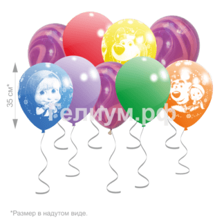 Шары под потолок Маша и медведь