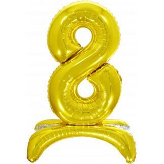 Цифра 8 золотая, на подставке, 81 см