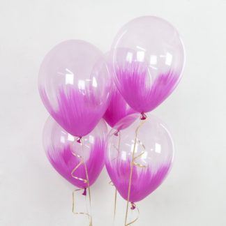 Латесный шар 30 см, браш, розовый, хрусталь