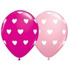 Шар 30 см, Сердца большие Pink WildBerry