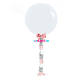 Большой шар с гирляндой и надписью