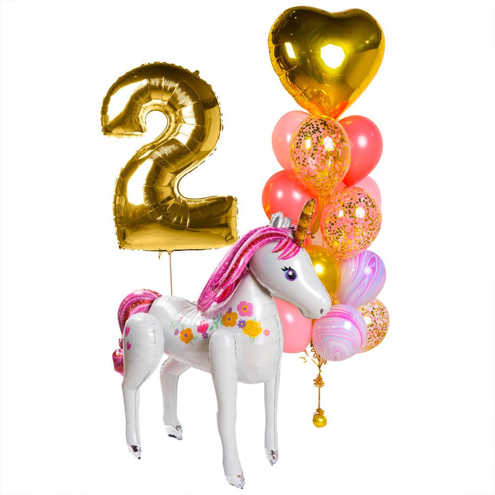 Набор шаров с единорогом для девочки