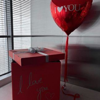Коробка с шарами Я Тебя люблю!