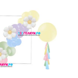 Фотозона из шаров на день рождения Ромашка