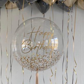 Комплект воздушных шаров золотых черных