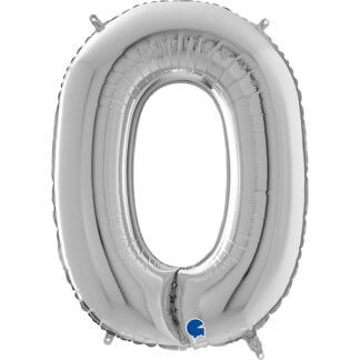 Буква О серебро, 66 см