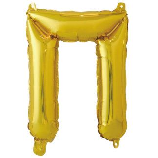 Мини буква П, 41 см, золото