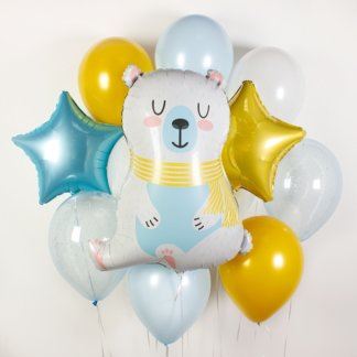 Набор воздушных шаров с медведем