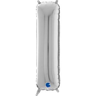 Буква I серебро, 66 см