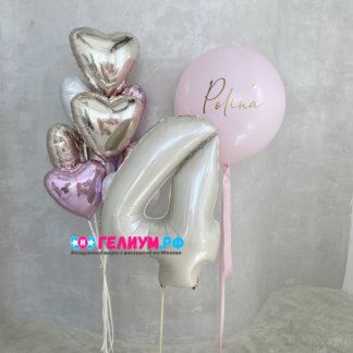 Набор воздушных шаров розовых