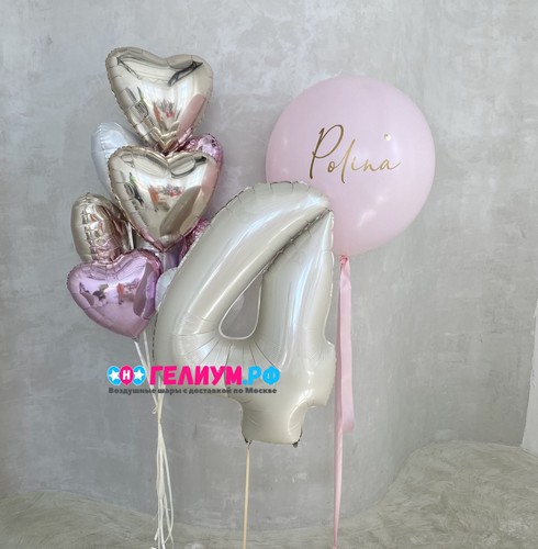 Набор воздушных шаров розовых