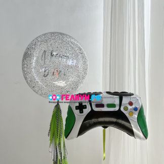 Большой шар с надписью и джойстик