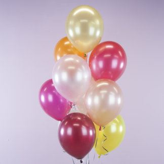 Фонтан из 9 шаров с гелием