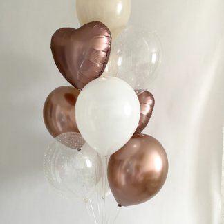 Фонтан из 10 шаров розовое золото