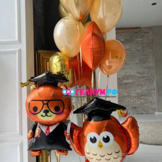 Фонтан шаров в школу осенние шары