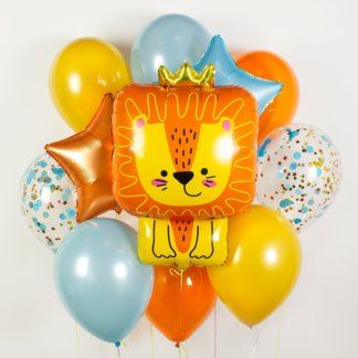 Шары с гелием на день рождения со львом