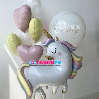 Букет шаров Единорог на День Рождения