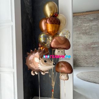 Надувные шары с гелием Грибы и Ёжик