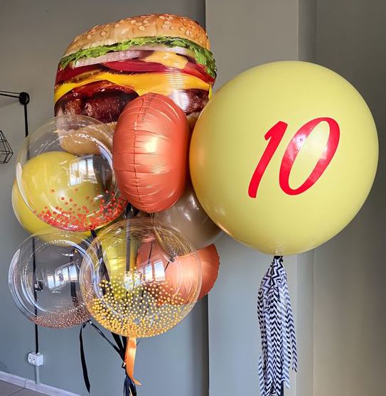 Набор шаров с гелием чизбургер