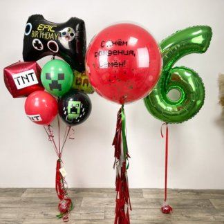 Набор воздушных шаров Майнкрафт