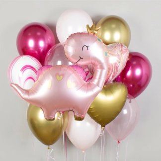 Шары воздушные с гелием динозавр для девочки