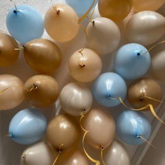 Шары под потолок голубые,бежевые 30 штук