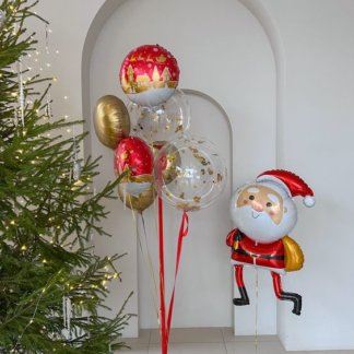 Набор шаров с гелием Дед мороз