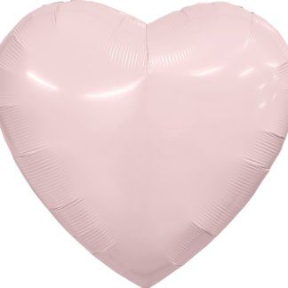 Шар фольгированное сердце, пыльная роза, 91 см