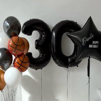 Шарики воздушные баскетбол на день рождения