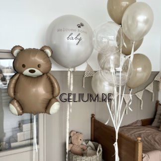 Набор шаров с медведем на выписку из роддома