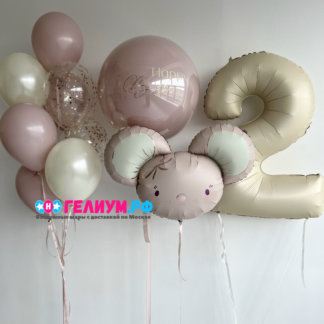 Воздушные шары с большим шаром с надписью