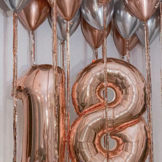 Шары под потолок на совершеннолетие