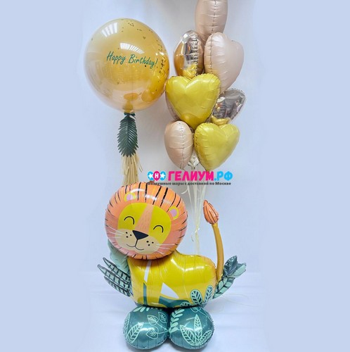 Набор гелиевых шаров лев