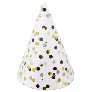 Колпаки Золотое конфетти, 6 шт