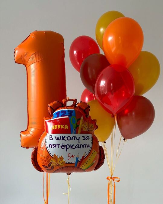 Шары в школу на 1 сентября за Пятёрками