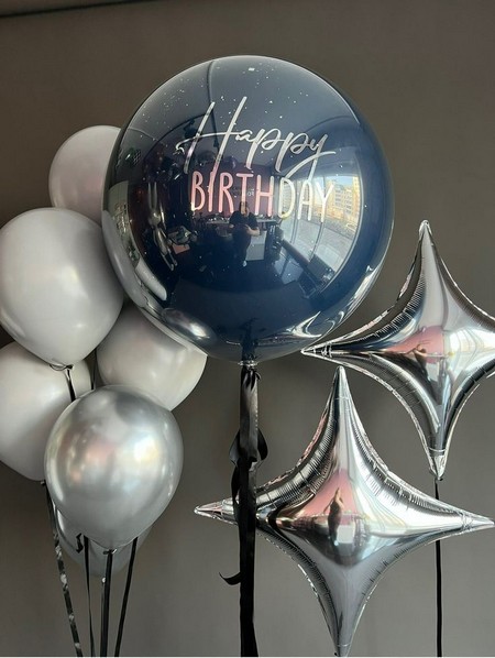 Набор шаров с большим шаром с надписью