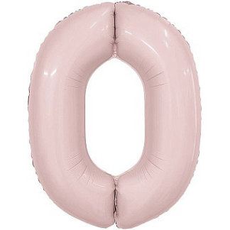 Шар цифра 0, Пыльная роза 102 см