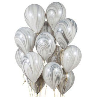 Облако шаров с гелием агат